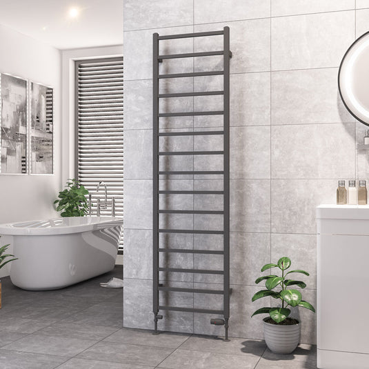 Eastbrook Tuscan 1800 x 500mm Square Towel Rail Matt Anthracite | 89.1260