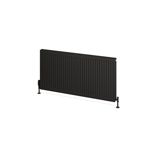 Eastbrook Type 21 600 x 1200mm Compact Panel Radiator Matt Black | 25.0131