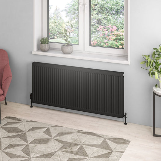 Eastbrook Type 21 600 x 1400mm Compact Panel Radiator Matt Black | 25.0132
