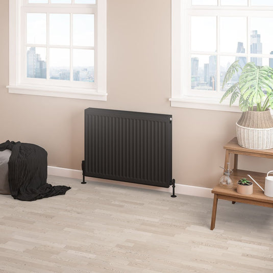 Eastbrook Type 22 600 x 800mm Compact Panel Radiator Matt Black | 25.0196