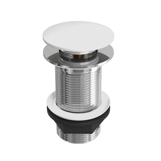 Chrome bathroom basin click clack waste, slotted, modern design on white background