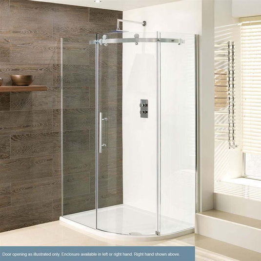 Eastbrook Vanguard 1200x900x2000mm 10mm Offset Quadrant Shower Enclosure RH Chrome | 58.261R