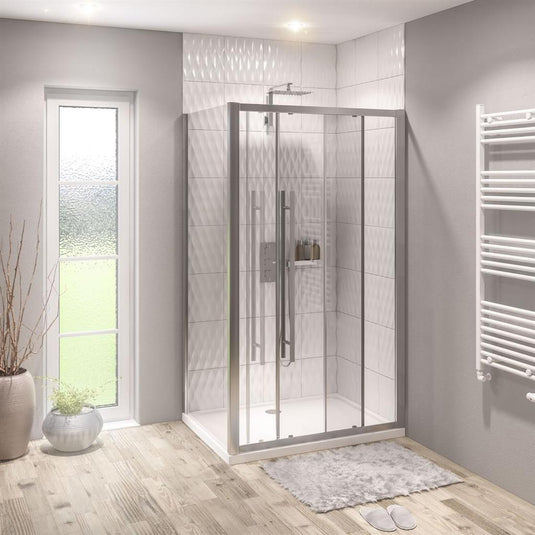 Eastbrook Vantage 2000 1700mm Soft Close Sliding Shower Door Chrome | 49.7054 - Envy Bathrooms Ltd