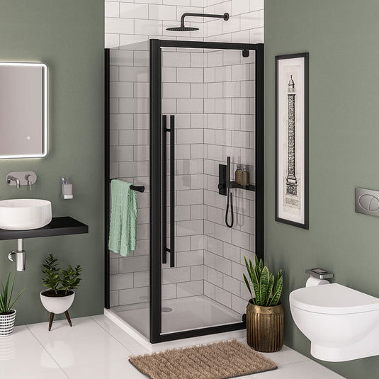 Eastbrook Vantage 2000 Pivot Door 760mm Easy Clean Matt Black | 49.0020