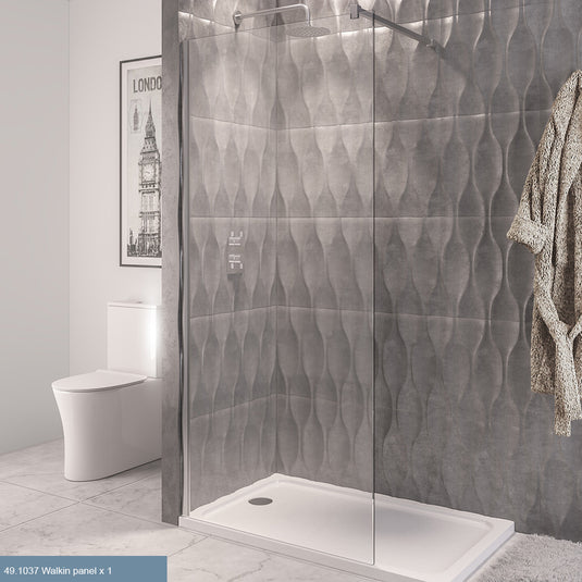 Eastbrook Vantage 2000 Walk-In Wetroom Panel 1200x2000mm 8mm Chrome | 49.1038