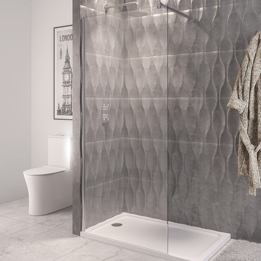 Eastbrook Vantage 2000 Walk-In Wetroom Panel 900x2000mm 8mm Chrome | 49.1035