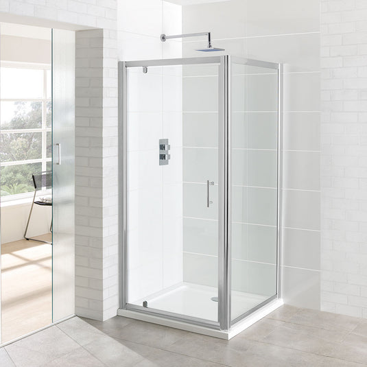 Eastbrook Vantage 800mm Easy Clean Pivot Shower Door Chrome | 69.0084