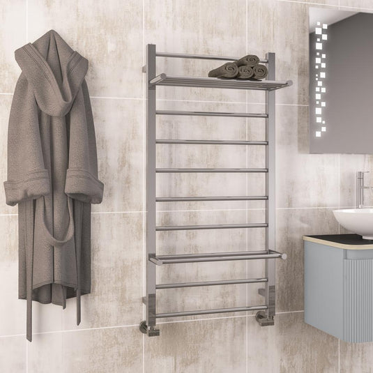 Eastbrook Velino 1200 x 600mm Stainless Steel Towel Rail Mirror Polished | 41.1114
