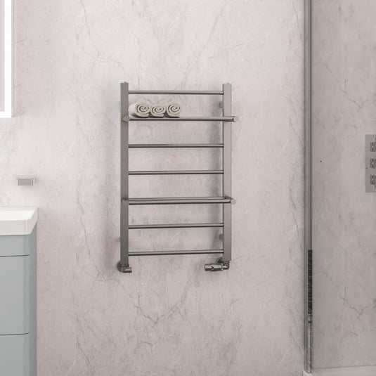 Eastbrook Velino 800 x 500mm Stainless Steel Towel Rail Brushed | 41.1115