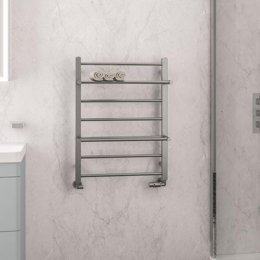 Eastbrook Velino 800 x 600mm Stainless Steel Towel Rail Brushed | 41.1116