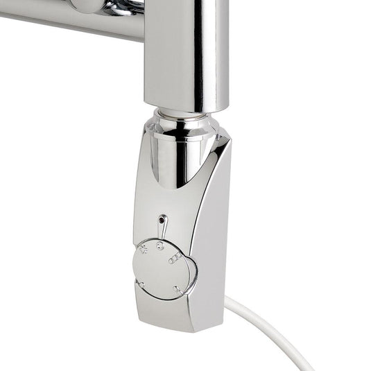 Chrome electric towel rail heating element with adjustable temperature control