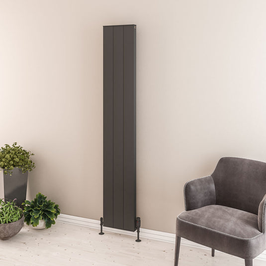 Eastbrook Vesima 1800 x 303mm Aluminium Radiator Matt Anthracite | 86.0081