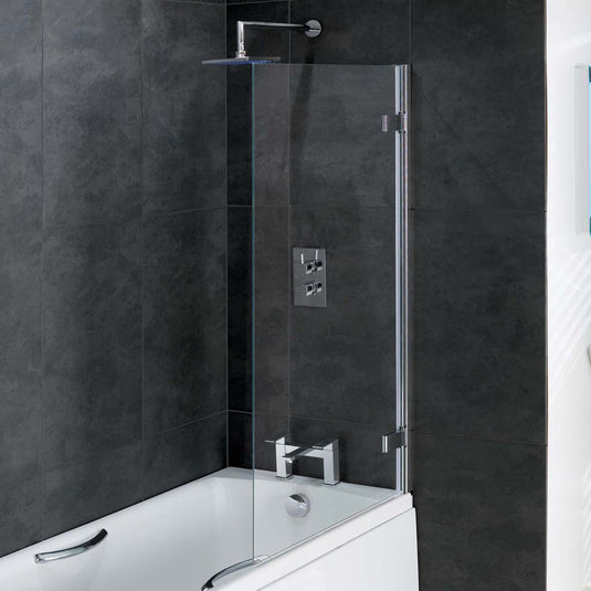 Eastbrook Volente 1500x850mm (8mm) Hinged Easy-Clean Bath Screen – Chrome Profiles | 58.703