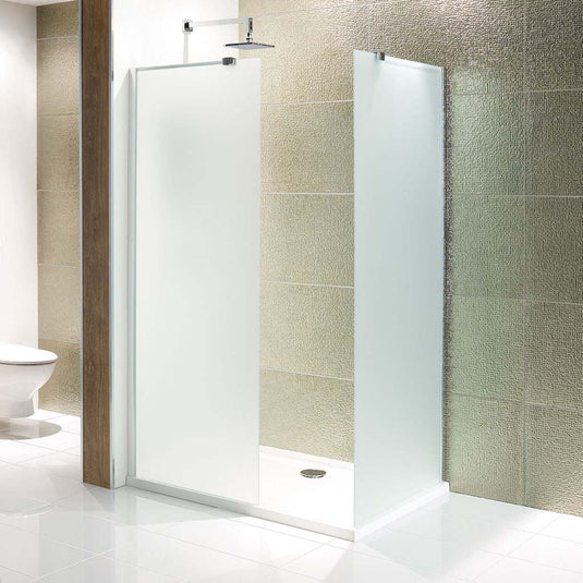 Eastbrook Volente 300mm Frosted Walk-In Wetroom Panel Chrome | 58.029