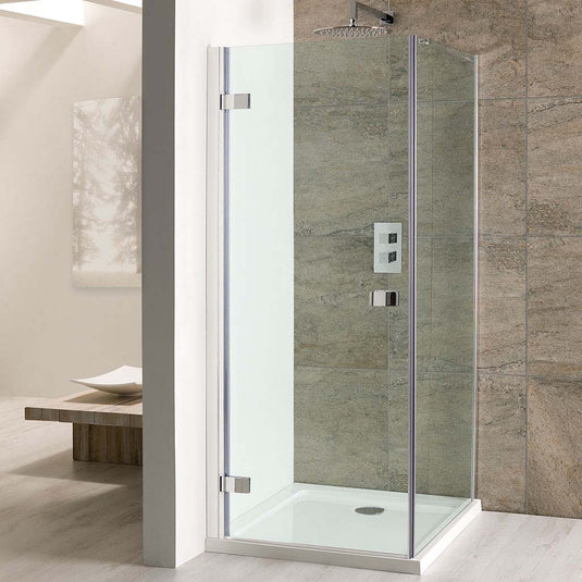 Eastbrook Volente 700mm Frameless Hinged Shower Door Chrome Profiles | 58.811