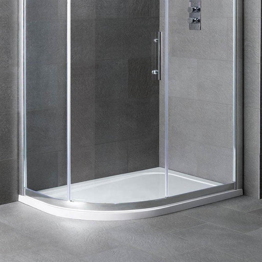Eastbrook Volente 1200x900mm ABS Stone Resin Offset Quadrant Shower Tray LH White | 158.071