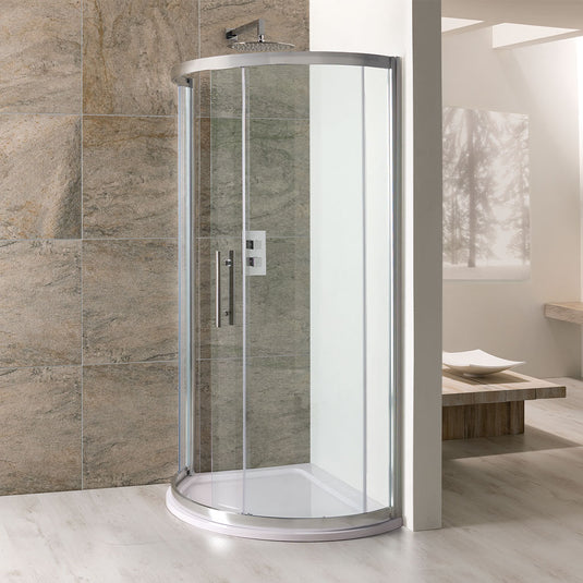 Eastbrook Volente Spacesaver 1000 x 850/650mm Offset Quadrant Shower Enclosure Chrome | 58.104
