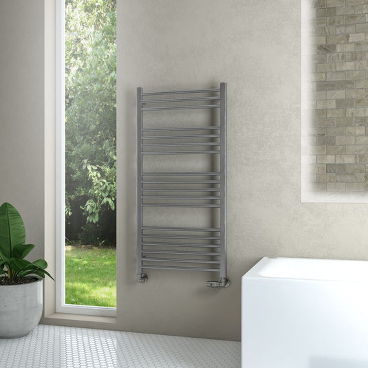 Eastbrook Wendover 1200 x 600mm Straight Stainless Steel Towel Multirail Brushed | 41.0796