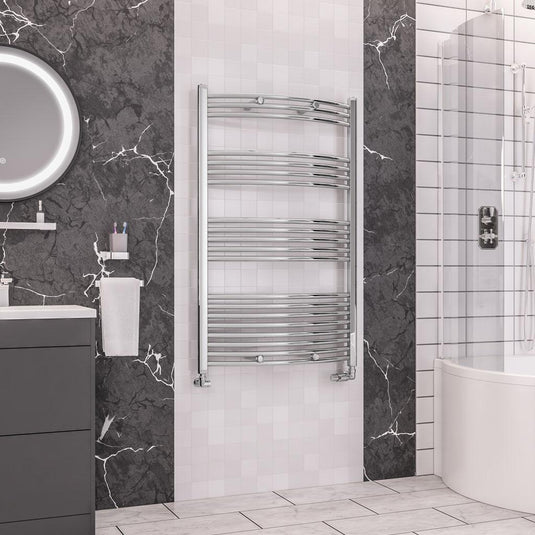 Eastbrook Wendover 1200 x 750mm Curved Towel Multirail Chrome | 41.0103