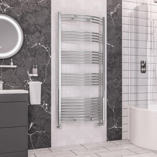 Eastbrook Wendover 1600 x 750mm Curved Towel Multirail Chrome | 41.0104