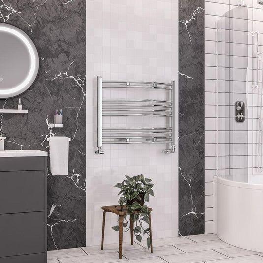 Eastbrook Wendover 600 x 750mm Curved Towel Multirail Chrome | 41.0100