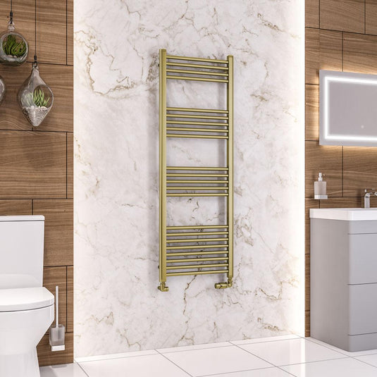 Eastbrook Wendover Straight 1400 x 500mm Towel Multirail Brushed Brass | 41.0365
