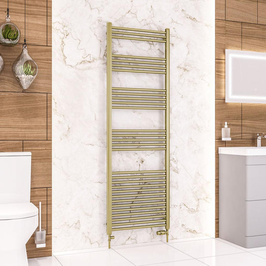 Eastbrook Wendover Straight 1800 x 600mm Towel Multirail Brushed Brass | 41.0370