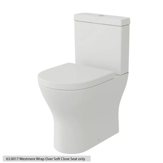 Eastbrook Westmere Soft Close Wrap Over Toilet Seat White | 63.0017 - Envy Bathrooms Ltd