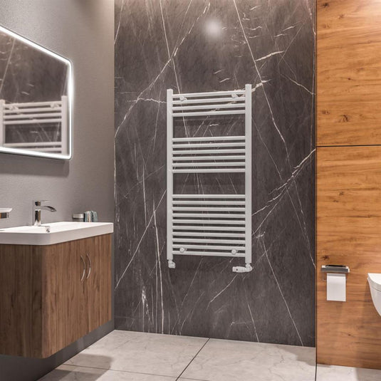 Eastbrook Westward 1200 x 600mm Straight Towel Multirail Gloss White | 89.0580