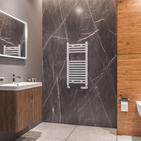 Eastbrook Westward 800 x 400mm Straight Towel Multirail Gloss White | 89.0575