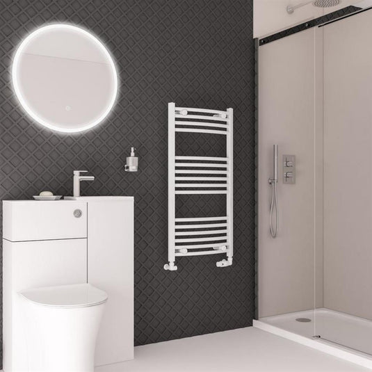 Eastbrook Wingrave 1000 x 500mm Curved Towel Multirail Gloss White | 89.0700