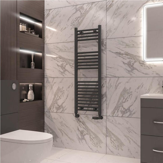 Eastbrook Wingrave 1200 x 400mm Straight Towel Multirail Matt Anthracite | 89.0070