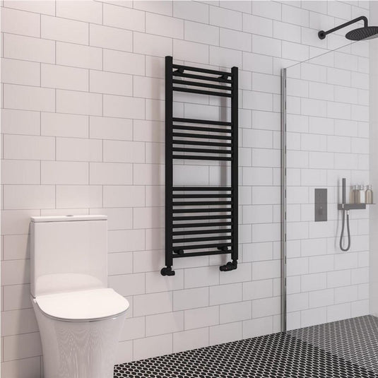 Eastbrook Wingrave 1200 x 500mm Straight Towel Multirail Matt Black | 89.0603