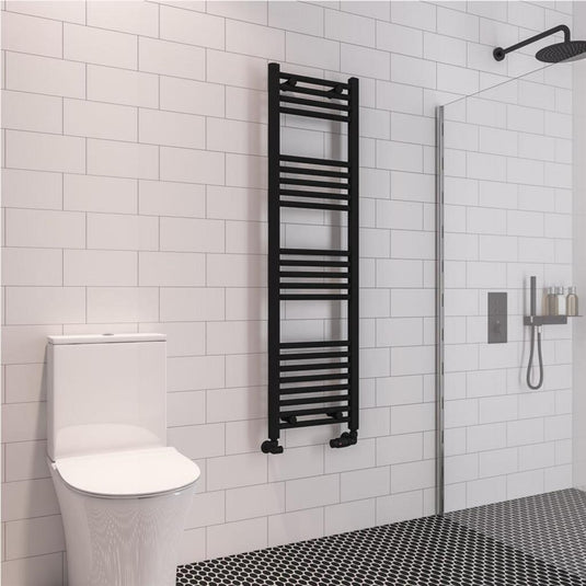 Eastbrook Wingrave 1400 x 400mm Straight Towel Multirail Matt Black | 89.0605