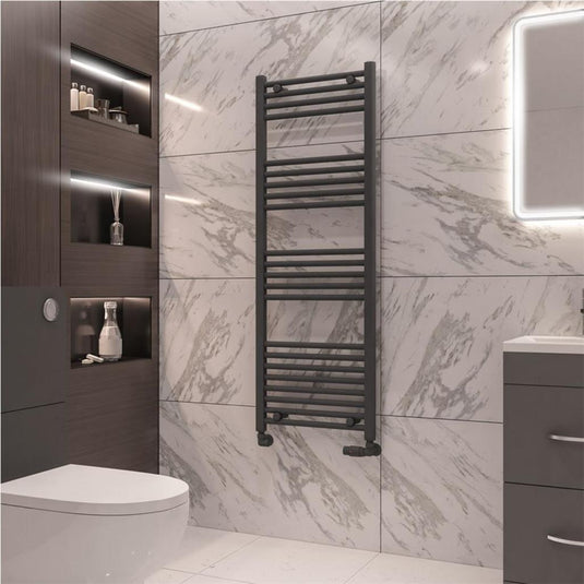 Eastbrook Wingrave 1400 x 500mm Straight Towel Multirail Matt Anthracite | 89.0534
