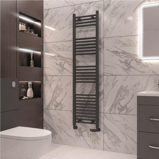 Eastbrook Wingrave 1600 x 400mm Straight Towel Multirail Matt Anthracite | 89.0071