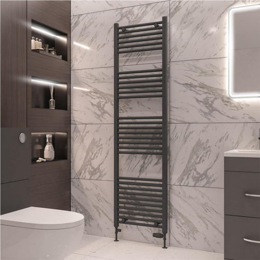 Eastbrook Wingrave 1800 x 500mm Straight Towel Multirail Matt Anthracite | 89.0077