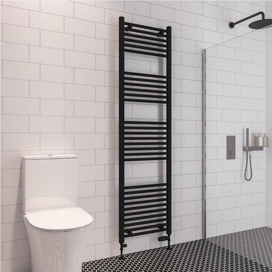 Eastbrook Wingrave 1800 x 500mm Straight Towel Multirail Matt Black | 89.0612