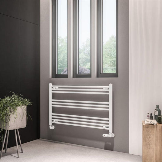 Eastbrook Wingrave 600 x 1000mm Straight Towel Multirail Matt White | 89.1441