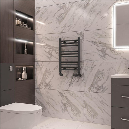 Eastbrook Wingrave 600 x 400mm Straight Towel Multirail Matt Anthracite | 89.0667