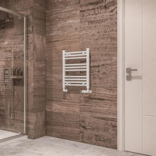 Eastbrook Wingrave 600 x 500mm Straight Towel Multirail Gloss White | 89.0648