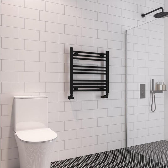 Eastbrook Wingrave 600 x 600mm Straight Towel Multirail Matt Black | 89.0679