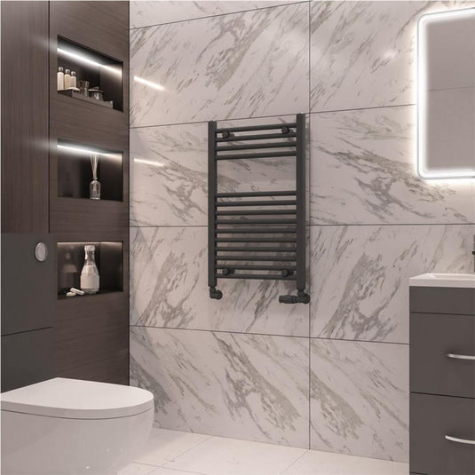 Eastbrook Wingrave 800 x 500mm Straight Towel Multirail Matt Anthracite | 89.0073