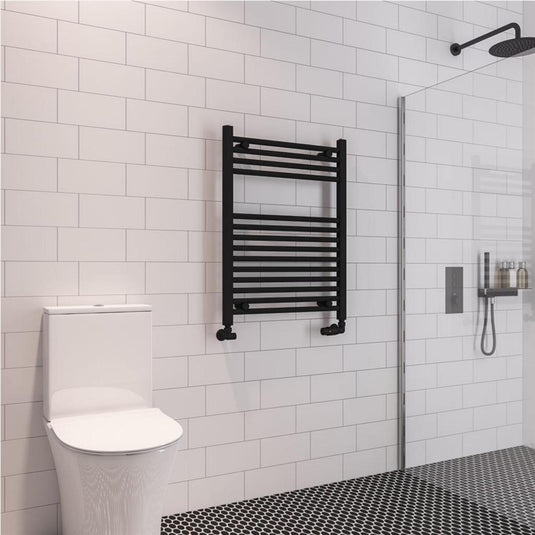Eastbrook Wingrave 800 x 600mm Straight Towel Multirail Matt Black | 89.0598