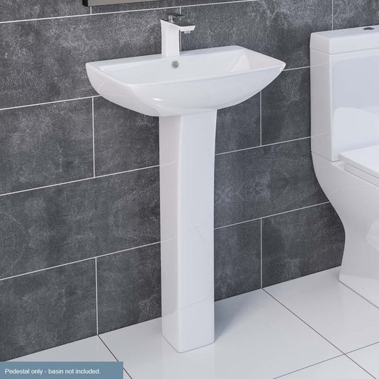 Eastbrook Wingrave II Full Pedestal For 500mm | Basin White | 75.0032