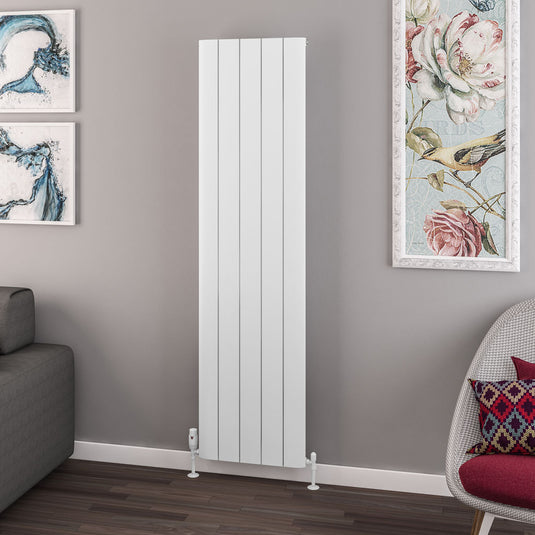 Eastbrook Withington 1800 x 470mm Aluminium Radiator Matt White | 89.0141