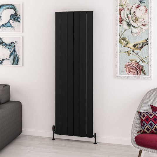 Eastbrook Withington 1800 x 565mm Aluminium Radiator Matt Black | 89.0790