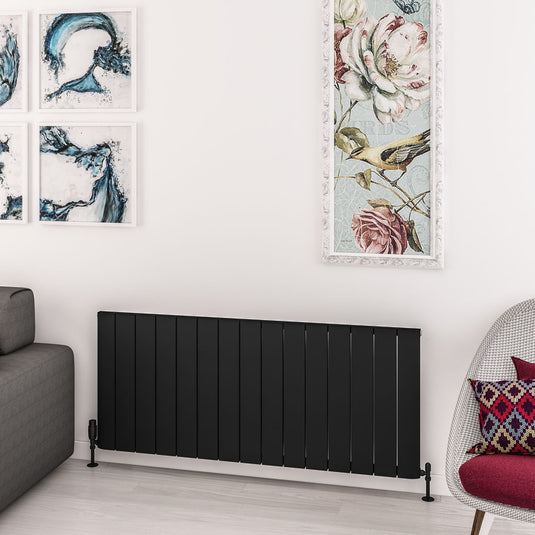Eastbrook Withington 600 x 1420mm Aluminium Radiator Matt Black | 89.0988