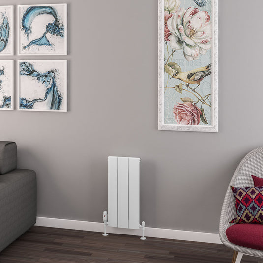 Eastbrook Withington 600 x 280mm Aluminium Radiator Matt White | 89.0782