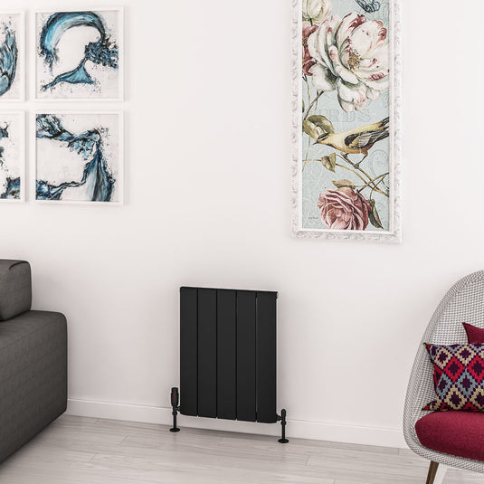Eastbrook Withington 600 x 470mm Aluminium Radiator Matt Black | 89.0777